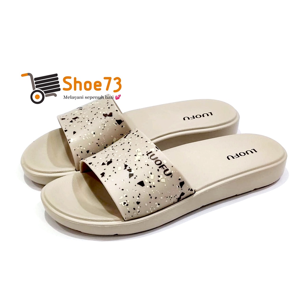 LUOFU E 7172 MKS-E149 SIZE 36-40 l Sandal Selop Motif jelly wanita l Sendal kokop cewek impor