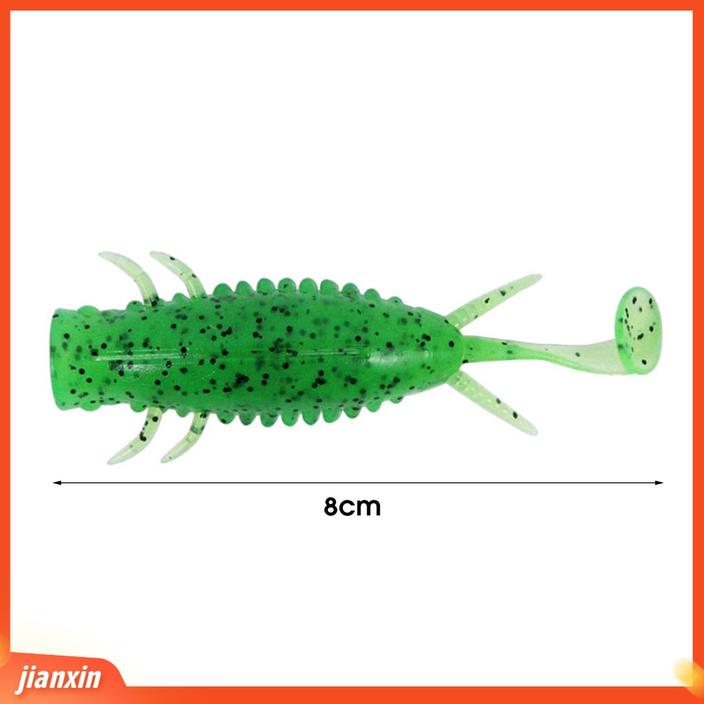 (In Stock) 5Pcs 8g Pemikat Lembut Memancing Mirip Hidup Menggoda Bentuk Larva Cahaya Bercahaya Hidup Umpan Lembut Untuk Angling