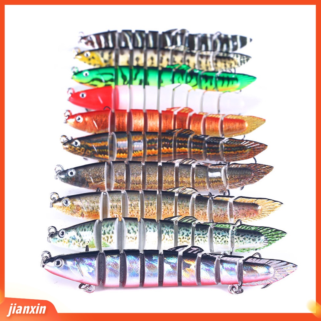 (In Stock) 10cm /10g Umpan Pancing Universal Simulasi Nyaman Meningkatkan Tingkat Ikan Anti Patah Angling ABS Multi-Bagian Umpan Pancing Aksesoris Memancing