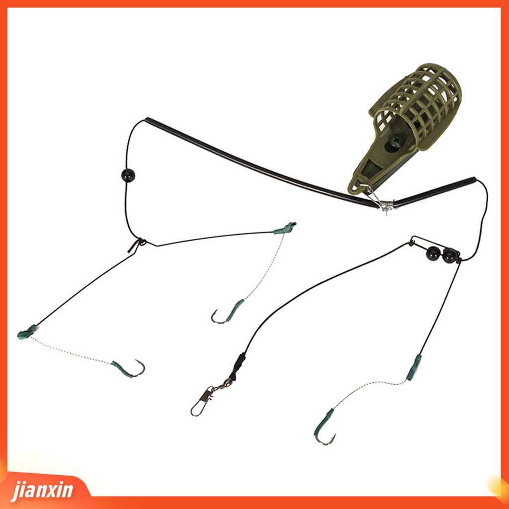 (In Stock) 1set Pengumpan Memancing Ringan Hollow Grid Kekuatan Tinggi ABS Kandang Umpan Pancing Untuk Memancing