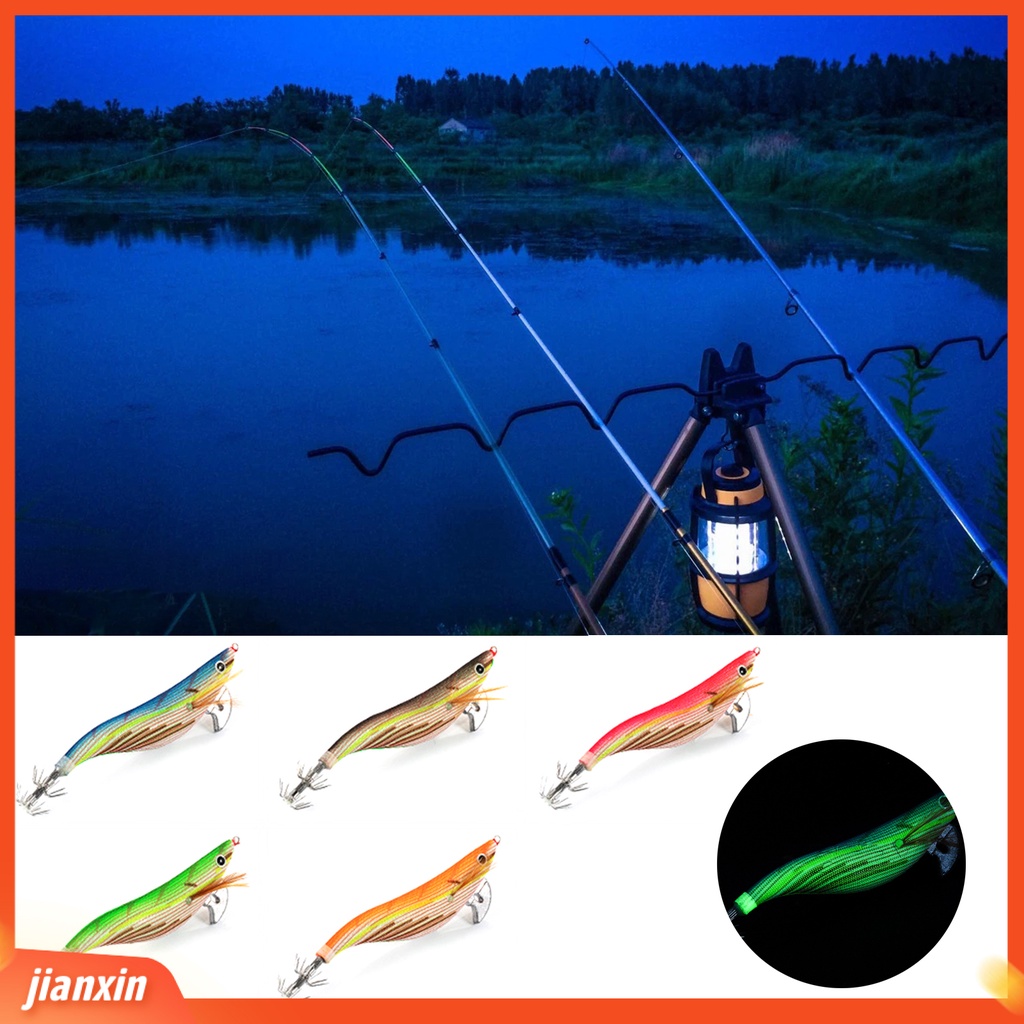 (In Stock) 15g /21g 92mm /110mm Jig Lures Kait Payung Ganda Ikan Menarik Ikan Cumi Cumi-Cumi Nyata Tampak Nyata Jig Umpan Untuk Memancing