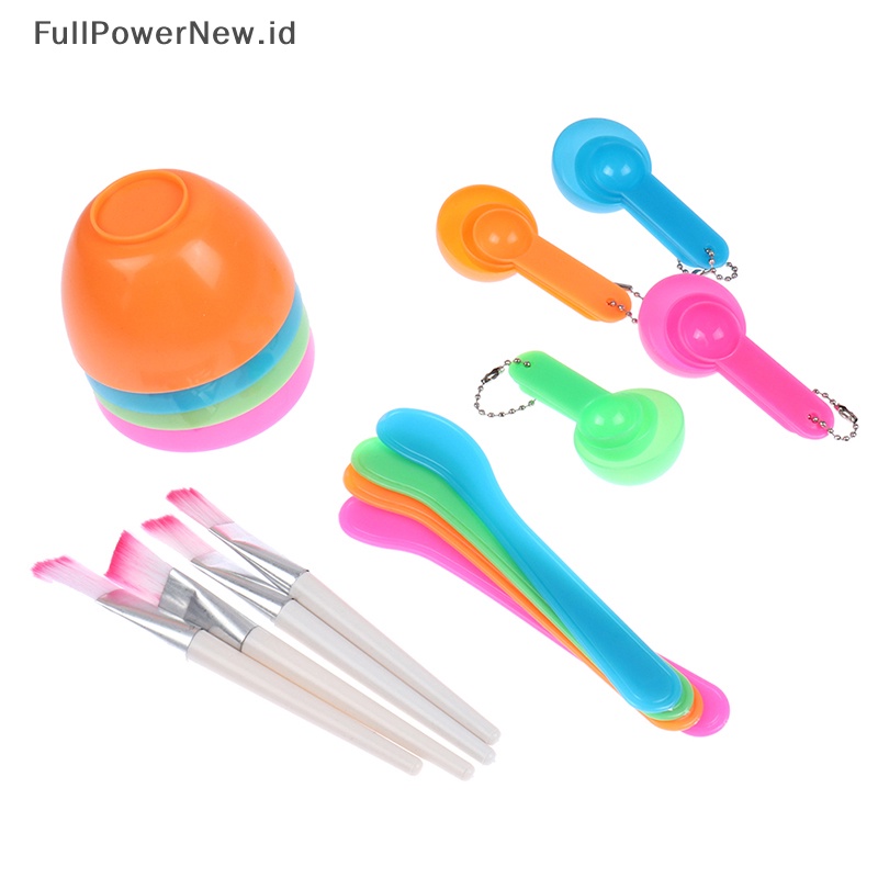 Power 4pcs /Set Sikat Wajah Masker Mangkok Sendok Set Masker Brush Bar DIY Alat Kecantikan ID
