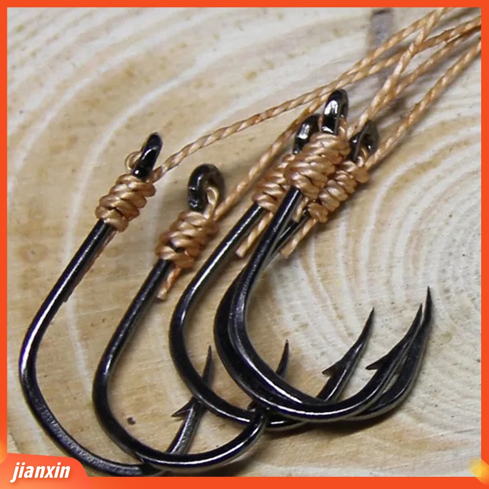 (In Stock) Carbon Steel Swivel Fishhooks Fish Lure Umpan String Hook Alat Pancing