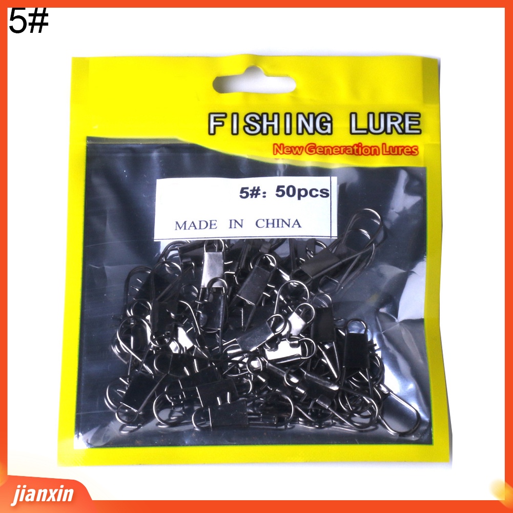 (In Stock) 50pcs Fast-Lock Rolling Swivel Snap Bearing Konektor Pancing Clasp Tackles