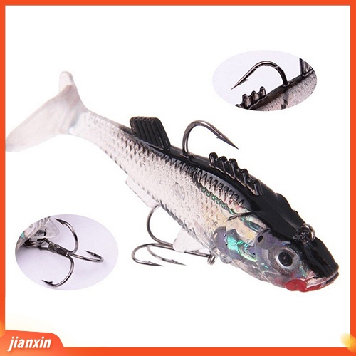 (In Stock) 7.6 Cm Soft Lures PVC Tahan Lama Bass Trout Shad Engkol Cacing Pancing Umpan Tajam