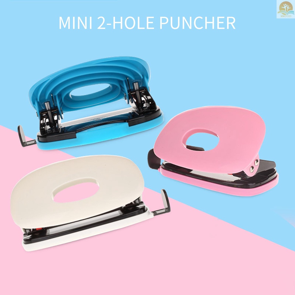 In Stock KW-triO Portable 2hole Punch Handheld Metal Hole Puncher 10lembar Kapasitas 6mm Aperture Paper Punch Untuk A4 A5 A6 B5 B6 Notebook Scrapbook Diary Planner