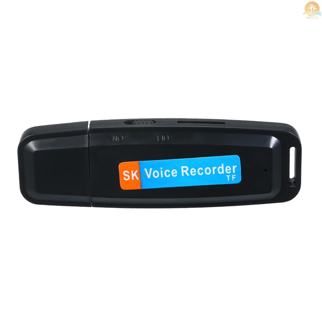 In Stock Perekam Suara Mini Portable USB Rechargeable U-Disk Recorder Penyimpanan Rekaman Satu Tombol Mendukung Kartu TF 1-32G Untuk Meeting Interview Kuliah