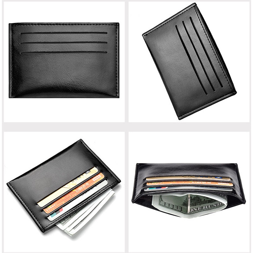 KeiKei Dompet Kartu Card Holder Pria Wanita 6 Slot +1 Kulit PU Ultra Tipis D3246