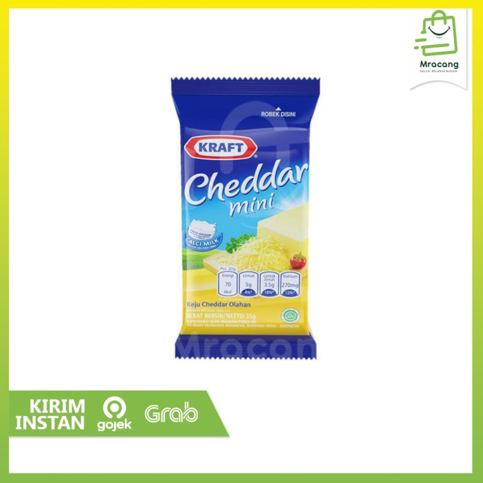 Keju Kraft Cheddar mini 30gr