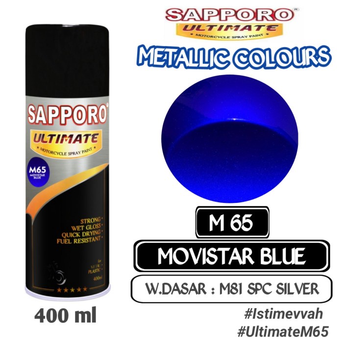 

M65 MOVISTAR BLUE SAPPORO ULTIMATE 400ml Cat Semprot Pylok Pilok Pylox