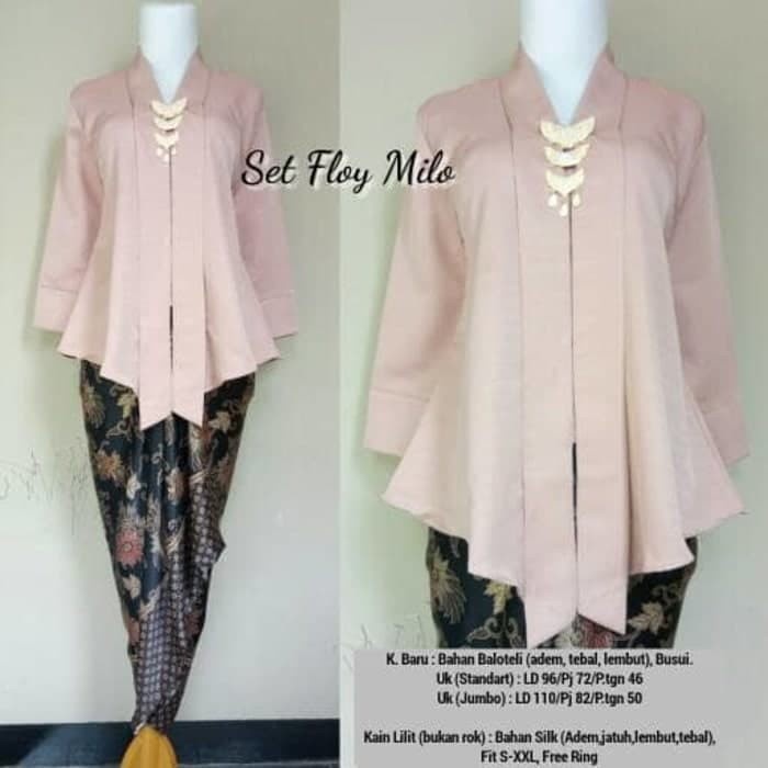 

Atasan Kebaya Floy Kutubaru Luna Satu Set Black