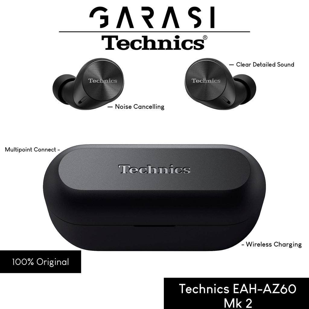 Technics EAH-AZ60 Mk 2 True Wireless Noise Canceling Bluetooth Earbuds