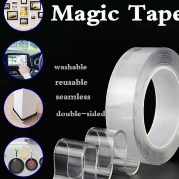 

Nano magic Double Tape Bening Tahan air 30mm x 2 meter
