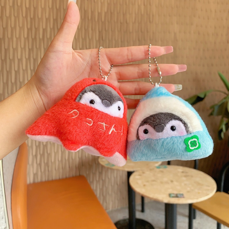 Mainan Boneka Telur Sosis Roti Bakar Penguin Plush Pendant