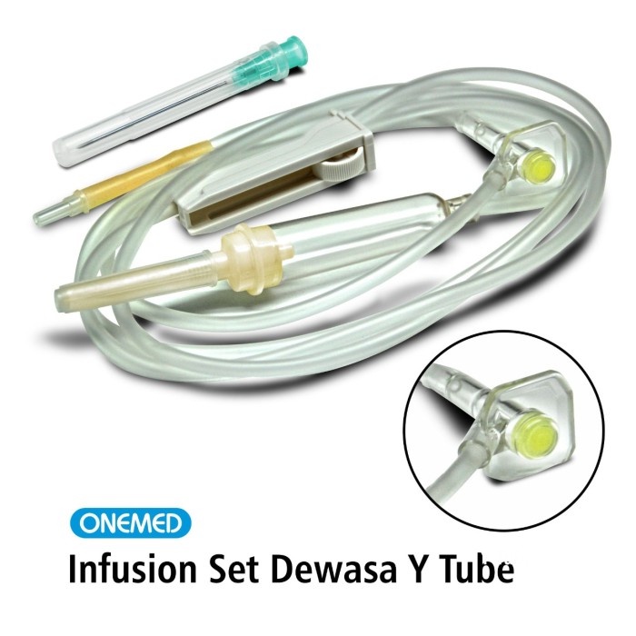 Infusion Set Tipe Y Dewasa OneMed / Selang Infus Dewasa Tipe Y Pcs