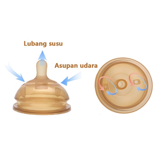 【Debora Mall】MOMO BPA FREE Dot Bayi Cokelat Pengganti Puting Dengan Sedotan Aksesoris Botol Susu Bayi PIKO BELLO Dot Wide Neck