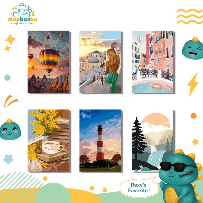 

Bestseller Paint By Number 20X30 Cm Aesthetic Kit Kanvas Lukis Pemandangan - 2