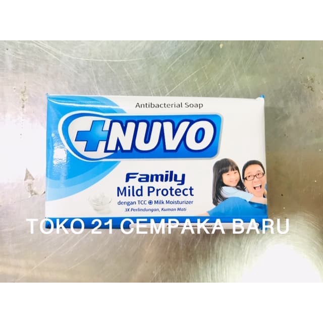 Nuvo Mild Protect Sabun Batang 1 PCS | BIRU Nuvo Sabun Mandi Badan Promo