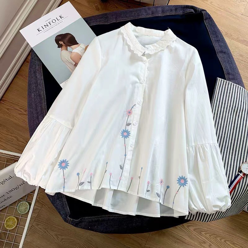 Atasan Blouse Kalla Wanita Muslimah Bahan Katun Motif Bunga