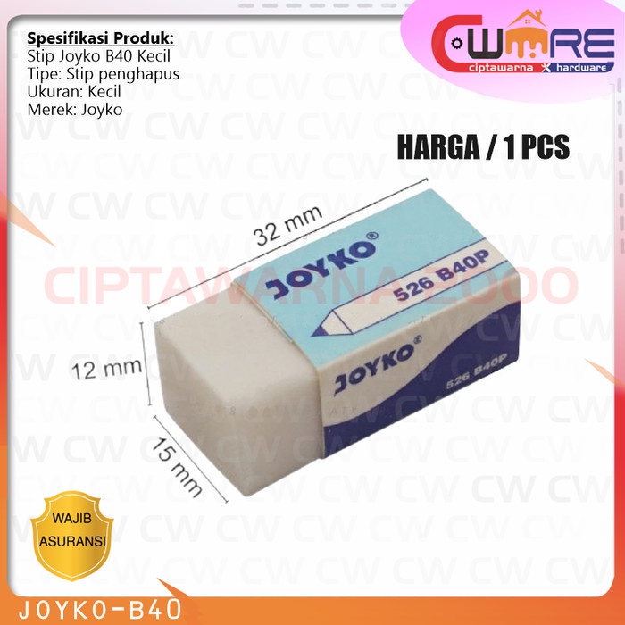 

Penghapus Eraser Stip Pencil Pensil Gambar Kecil Mini Joyko 526 B40