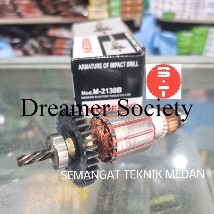Berkualitas M-2130B ARMATURE ANGKER BOR IMPACT DRILL 13mm M2130 B M2130B MODERN ASN542