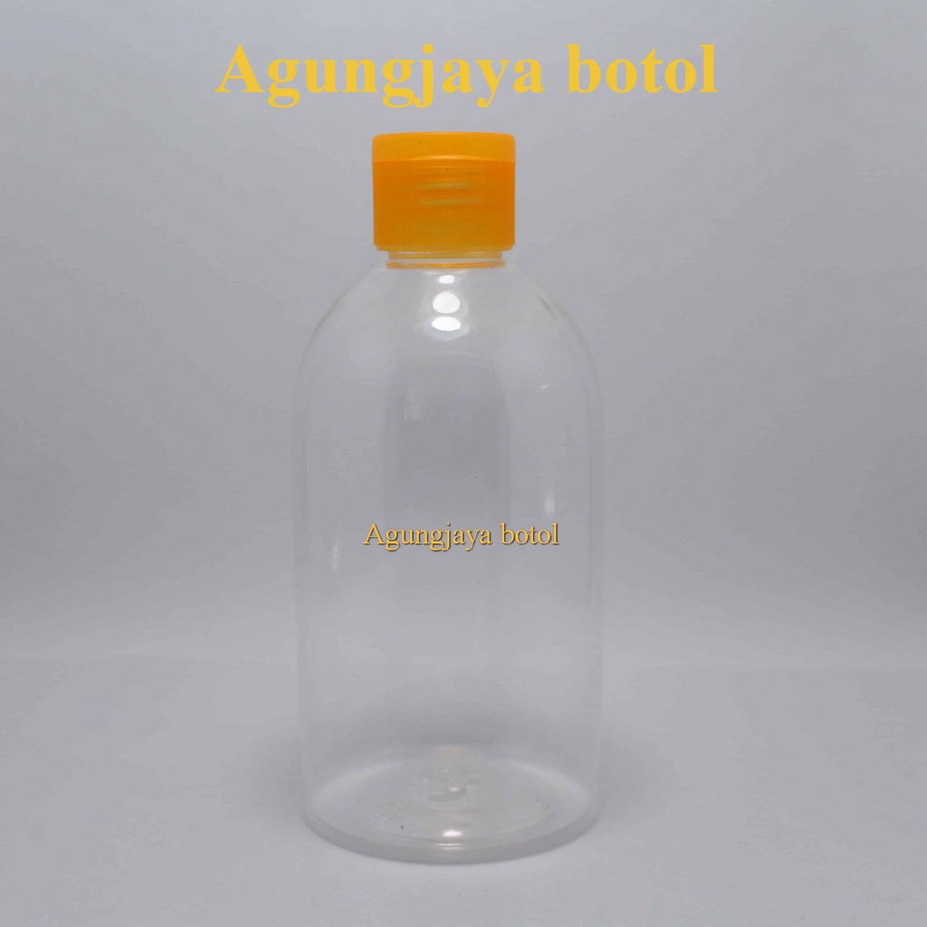 Botol Plastik 200 Ml Bulat Natural Tutup Fliptop / Botol Fliptop / Botol Sabun / Botol Toner / Botol