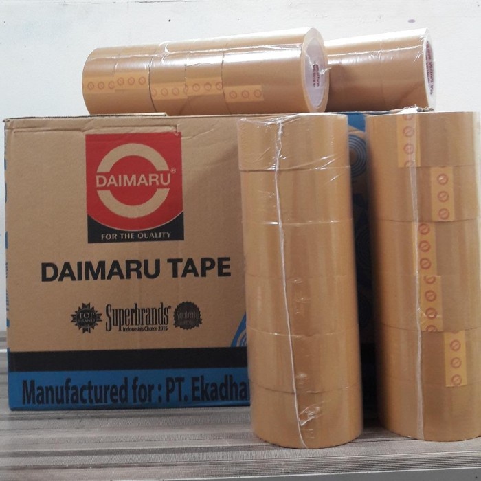 

Lakban Daimaru Tape Isolasi Coklat 2 inch x 90 Yard 1 Box 72 Roll