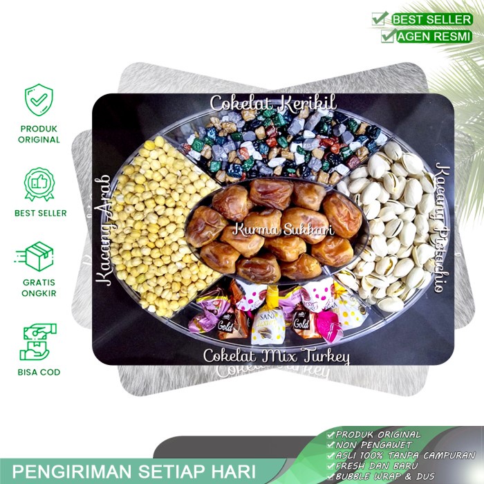 

paket mix sweet kurma sukkari kacang almond pistachio kismis - PAKET A