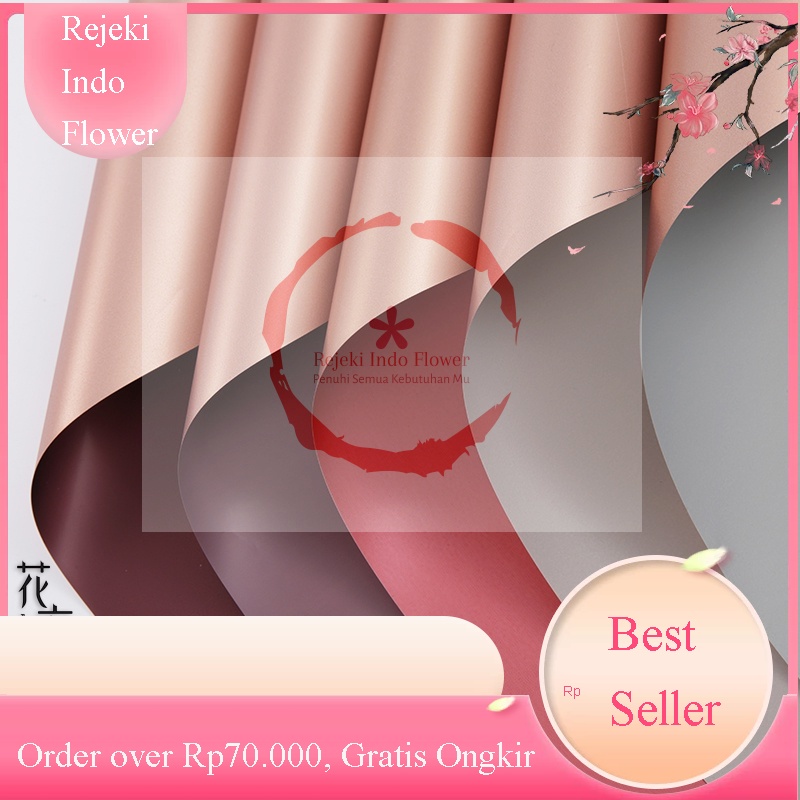

[1 PAK / 1 PACK] REJEKI KERTAS BUNGA DOUBLE COLOR ROSE GOLD PAK 20 LEMBAR FLOWER WRAPPING CELLOPHANE BUKET PAPER BISA CAMPUR WARNA WARNI