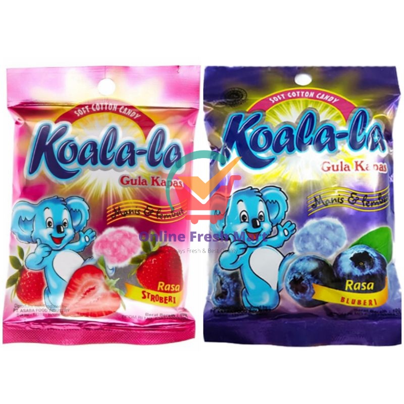 

KOALA-LA Permen Gula Kapas Stroberi blueberry 10g - Online Fresh Mart Denpasar