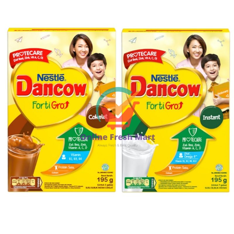 

(195g) DANCOW FortiGro Instant Cokelat Box kecil - Online Fresh Mart Denpasar