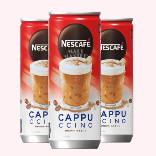 

NESCAFE Coffee Drink Cappuccino @220ml x 3 Kaleng ORIGINAL