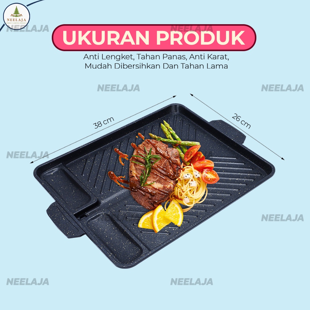 Panggangan Daging GrillPan Panci Korean GrillPan mbum