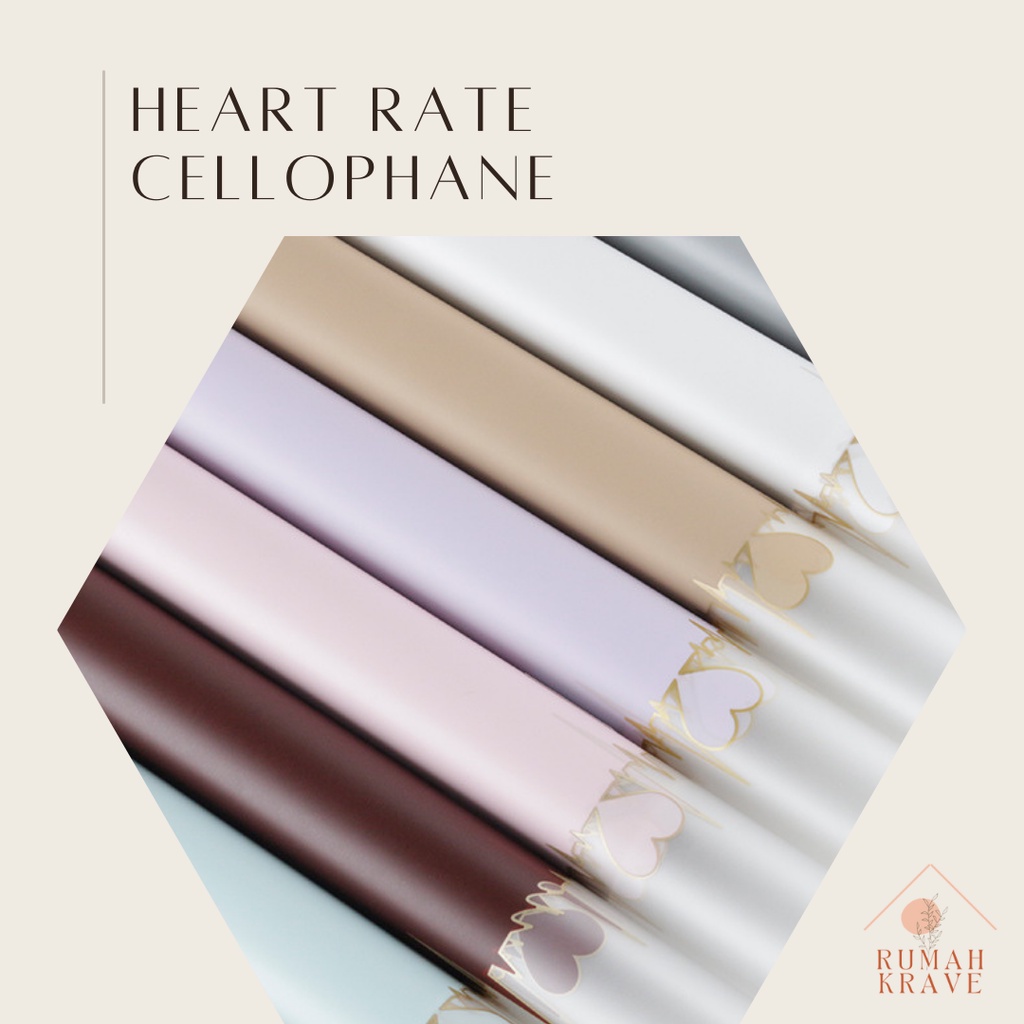 

RUMAH KRAVE - Heart Rate Cellophane Kertas Buket Bunga Hati Love