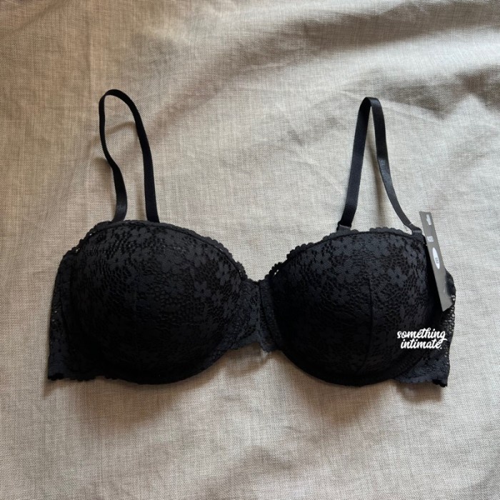 New Promo Style H&M ILONA Balconette Non Strapless Bra Bh Tipis HNM 34B 36B 34C 38B - ILONA Black, 3