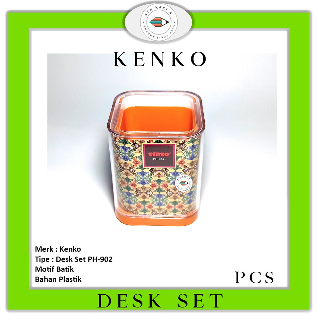 

KENKO - Desk Set - Tempat Alat Tulis PH-902 Batik - Pcs