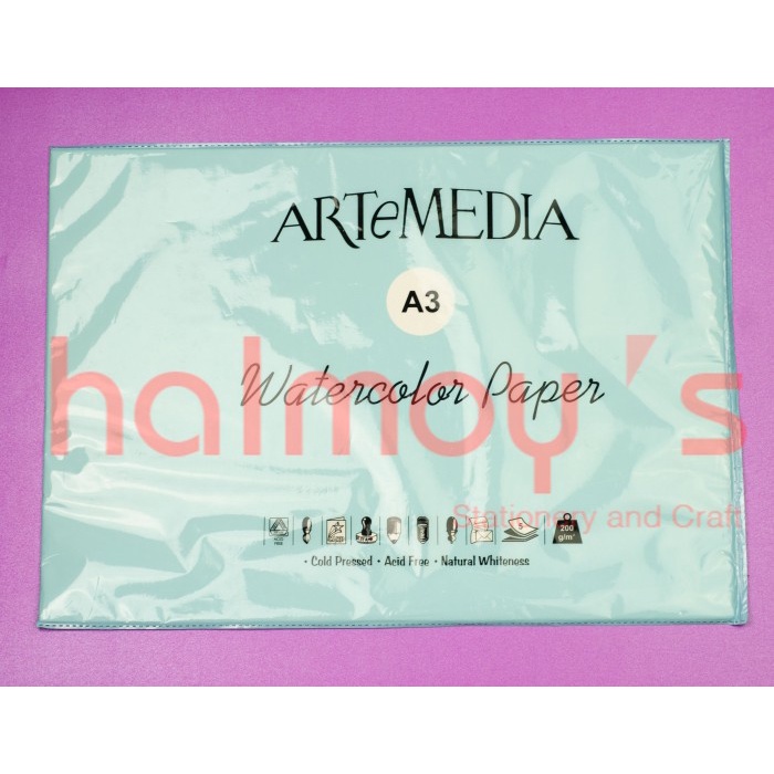 

KERTAS / PAPER WATER COLOR / CAT AIR ARTEMEDIA A3 200 GSM 5 PCS