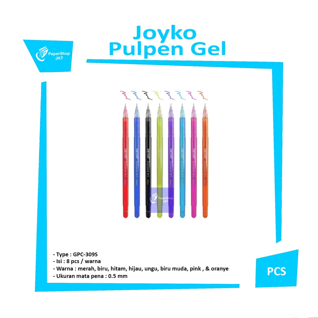 

JOYKO - Pulpen Gel Diamond Warna GPC-309S - Set