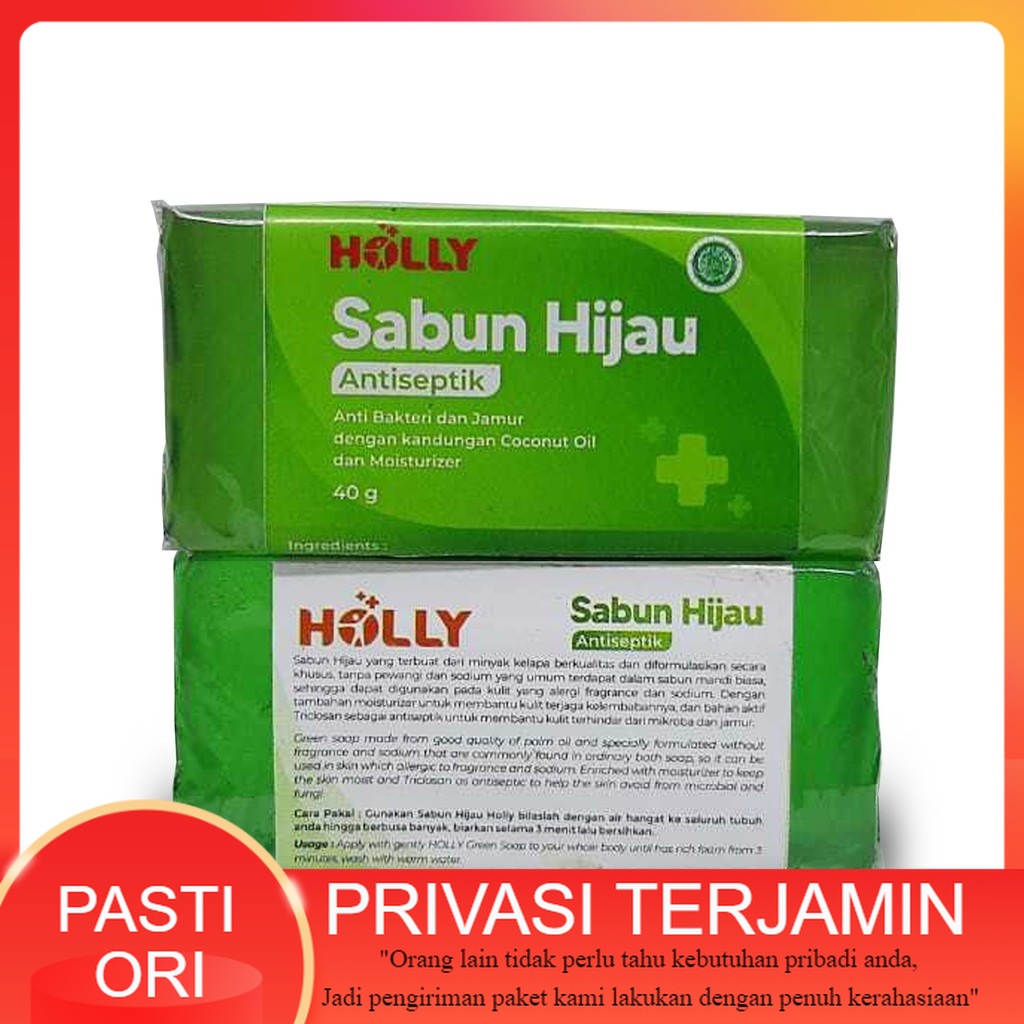 Sabun Hijau Holly 40g / Holly Sabun Hijau Antiseptik