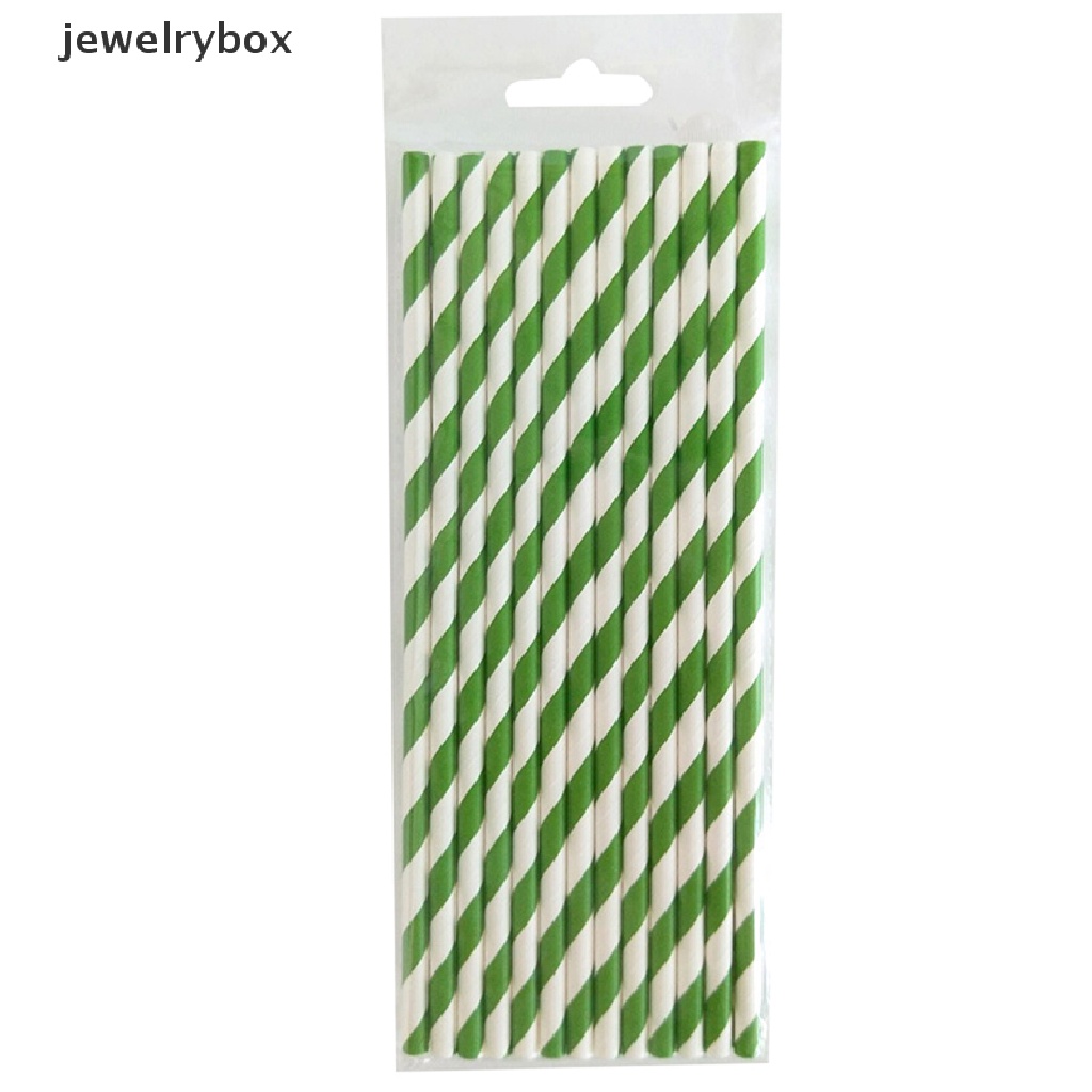 [jewelrybox] Biodegradable Stripes Paper Straw Stripes Sedotan Minum Pesta Ulang Tahun Pernikahan Butik