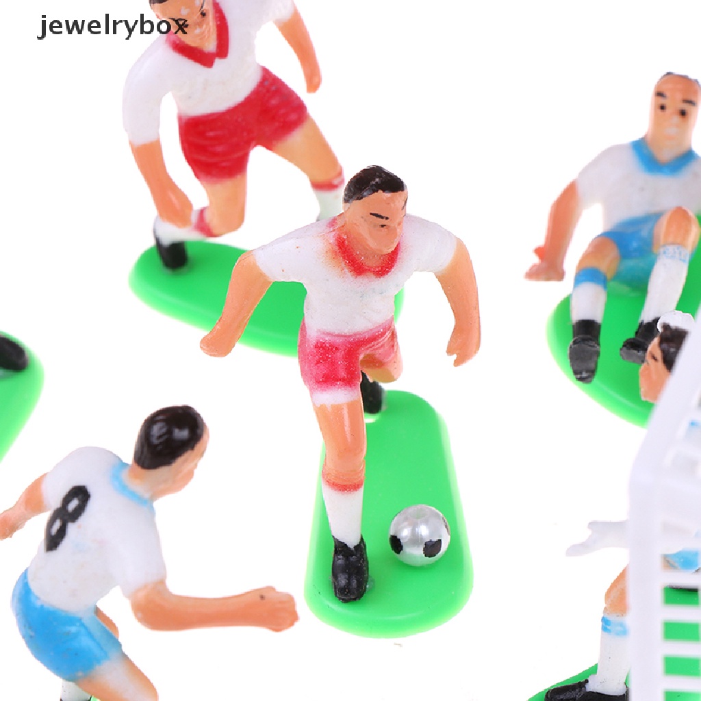 [jewelrybox] 8pcs/set Bola Football Cake Topper Player Dekorasi Kue Ulang Tahun Model Butik