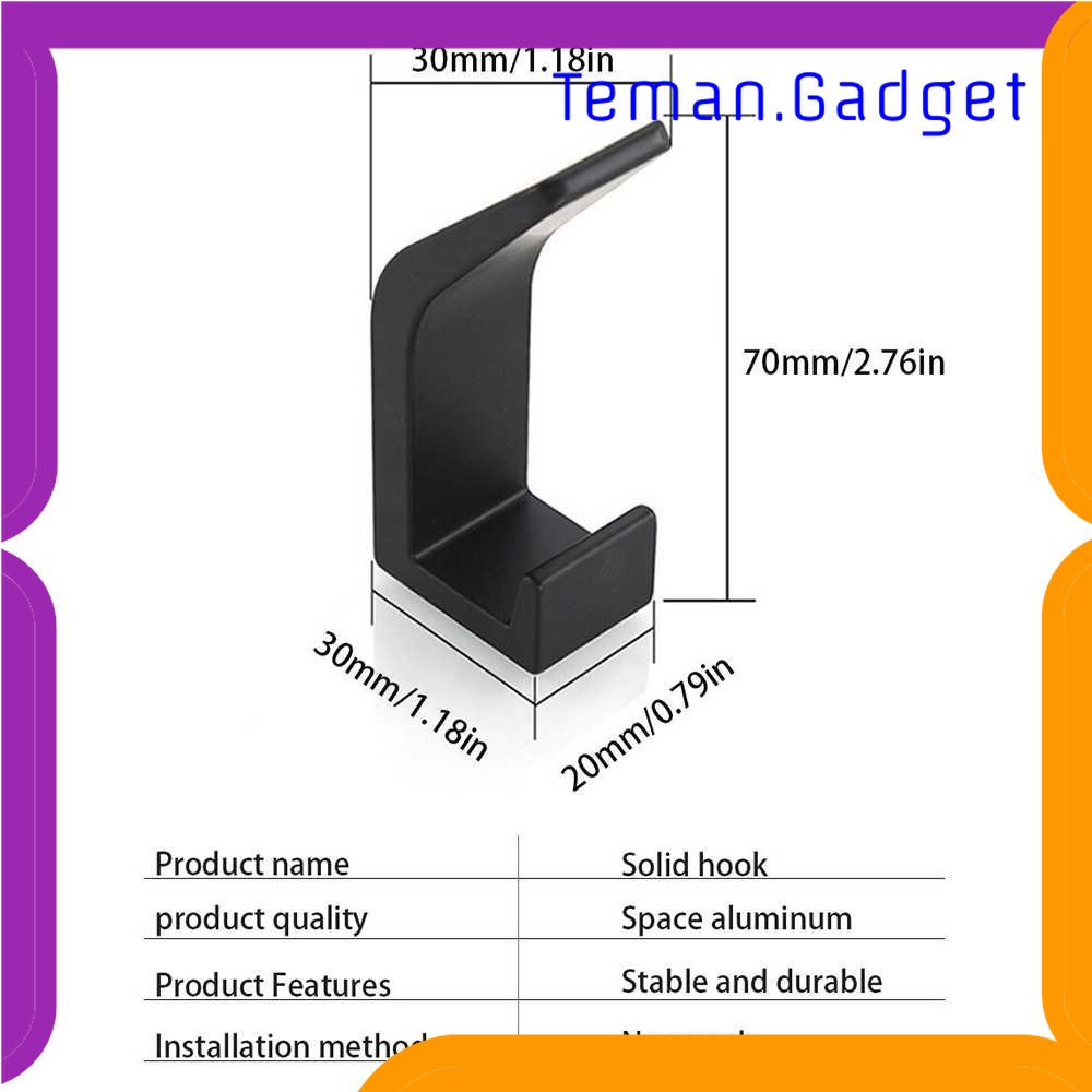 TG - ART CRMBO Gantungan Dinding Kapstok Hook Hanger Aluminium 5 PCS - CR306