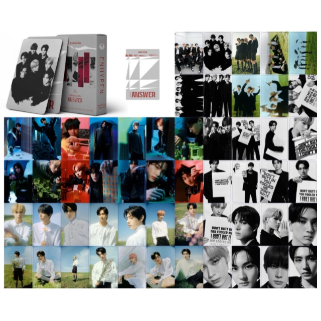 55pcs/box ENHYPEN Photocards DIMENSION : ANSWER 2022 Album LOMO Card Postcard ((In STOCK) Kpop fan)