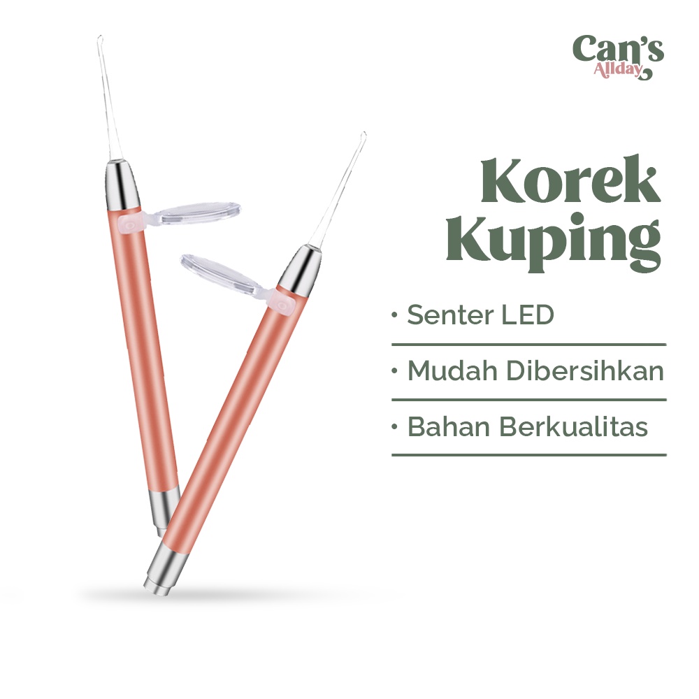 Korek Kuping LED Pembersih Telinga Dengan Senter Earpick Clean Kaca Pembesar