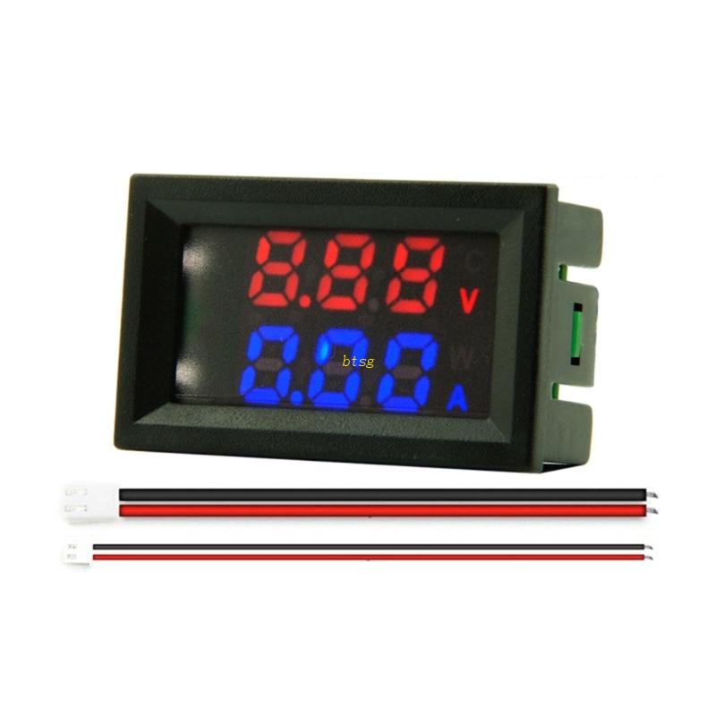 Btsg Digital Voltmeter Ammeter Voltage Current Power Meter Tester Panel DC- 100V- 10A