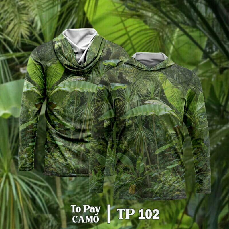 Baju Kamuflase Hunting Camo dan Kaos Berburu Lengan Panjang Camo untuk Pria - Kebon kopi