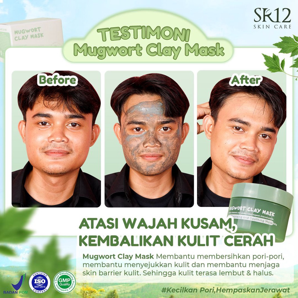 MUGWORT CLAY MASK SR12 / MUGWORT MASK / PORE CLEANSING &amp; SHOOTING MASK