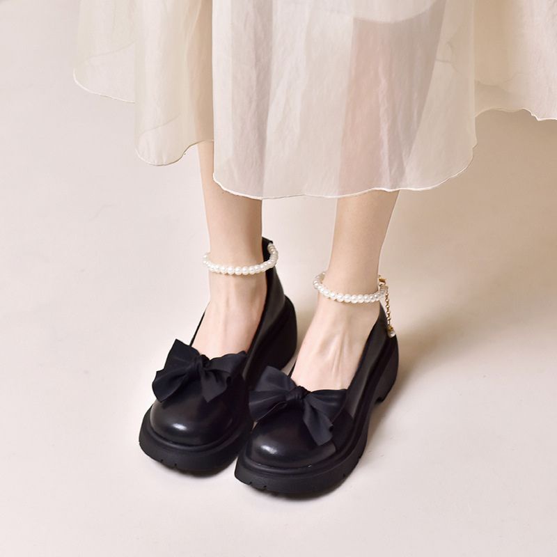 21483 Pearl Loafer Sepatu Docmart Wanita  (Tidak Ada Mutiara)