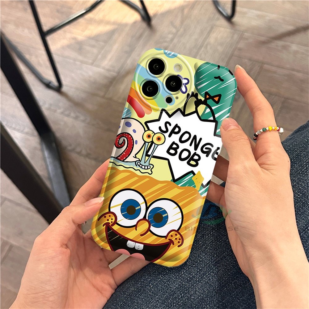 Realme 10 C55 C15 C12 C25S C11 C20 realme5 5i 6i C3 8i C21Y C25Y Cute Patrick Star Dan SpongeBob Silikon Airbag Case Binteacase