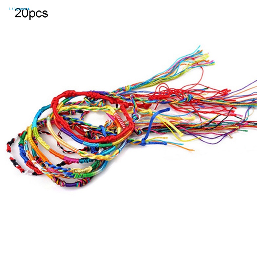 Lilyscent 20Pcs Gelang Tangan Tahan Lama Untuk Pesta Multicolor Bracelets Multicolor